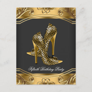 Invitación Elegante fiesta de cumpleaños número 50 en negro y