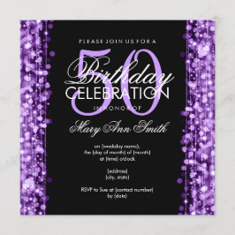 Invitación Elegante fiesta de cumpleaños número 50 esparce mo