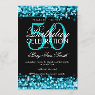 Invitación Elegante fiesta de cumpleaños número 50 esparce tu