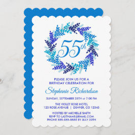 Invitación Elegante fiesta de cumpleaños número 55 de la coro