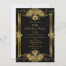 Invitación Elegante fiesta de cumpleaños número 60 Añadir fot