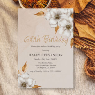 Invitación Elegante fiesta de cumpleaños número 60 de la Moda