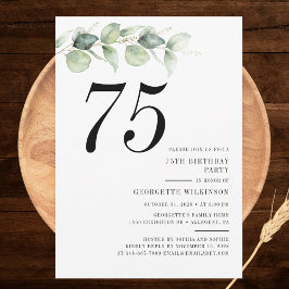 Invitación Elegante fiesta de cumpleaños número 75