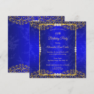 Invitación Elegante fiesta de cumpleaños perla blanca dorada 
