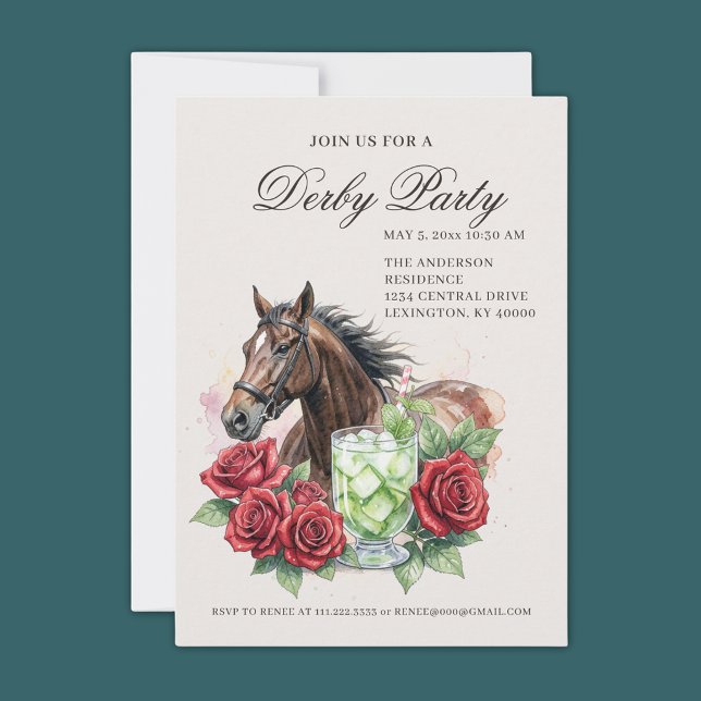 Invitación Elegante fiesta de Derby  (Subido por el creador)