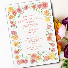 Invitación Elegante fiesta de despedida de flores