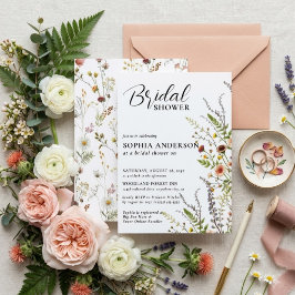 Invitación Elegante Fiesta de Despedida de Soltera Boho Flora