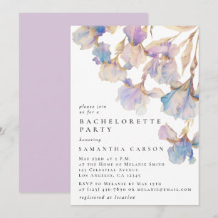 Invitación Elegante Fiesta de Despedida de Soltera con Acuare