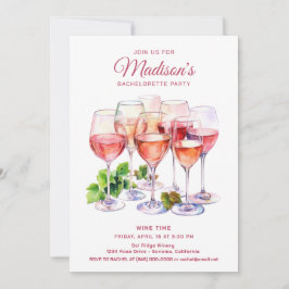 Invitación Elegante fiesta de despedida de soltera con copa d