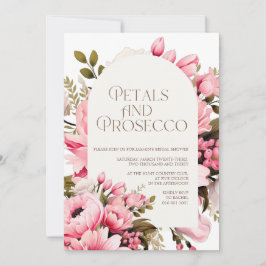 Invitación Elegante Fiesta de Despedida de Soltera con Pétalo