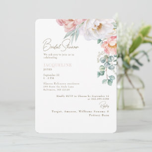 Invitación Elegante Fiesta de Despedida de Soltera Floral Bot