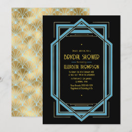 Invitación Elegante Fiesta de Despedida de Soltera Gatsby Art