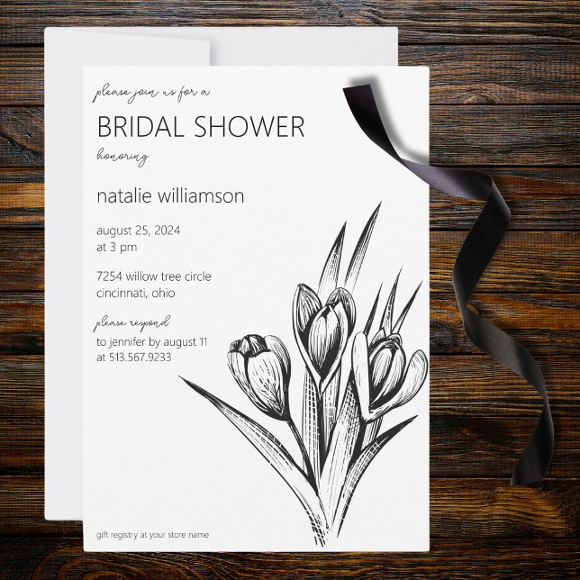Invitación Elegante Fiesta de Despedida de Soltera Minimalist (Subido por el creador)