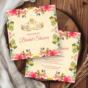 Invitación Elegante fiesta de despedida de soltera Princesa F