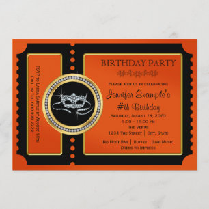 Invitación Elegante Fiesta de Disfraces de Halloween