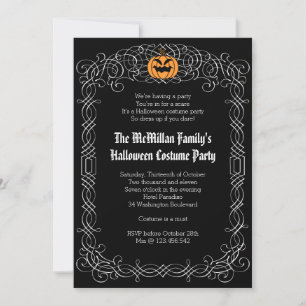 Invitación Elegante fiesta de disfraces de Halloween