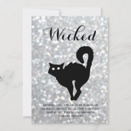Invitación Elegante Fiesta de disfraces de Halloween - gatos 
