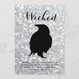 Invitación Elegante Fiesta de disfraces de Halloween - Raven 