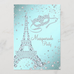Invitación Elegante fiesta de disfraz en París