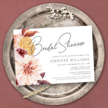 Elegante Fiesta de ducha con flores de Moda Boho