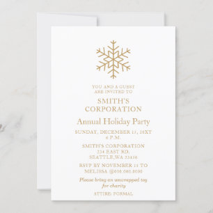 Invitación Elegante fiesta de feriado corporativo con copas d