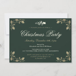Invitación Elegante fiesta de feriado de los Navidades de Gre
