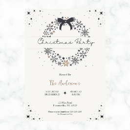 Invitación Elegante fiesta de feriado de Navidades Bow