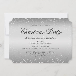 Invitación Elegante fiesta de feriado de Navidades con copas