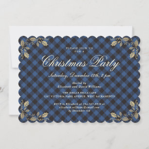 Invitación Elegante fiesta de feriado de Navidades de escúfal
