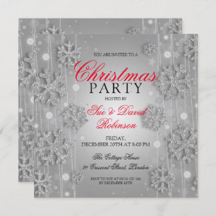 Invitación Elegante fiesta de feriado de Navidades de Glam Pl