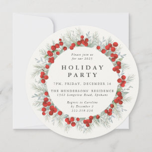 Invitación Elegante fiesta de feriado de Navidades de las Ber