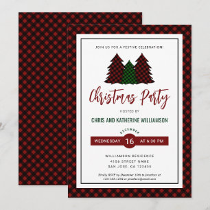 Invitación Elegante fiesta de feriado de Navidades del Patrón