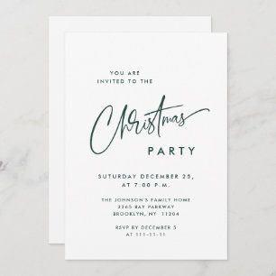 Invitación Elegante fiesta de feriado de Navidades Minimalist