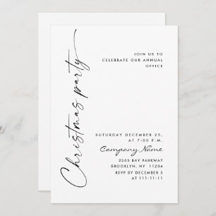 Invitación Elegante fiesta de feriado de Navidades Minimalist