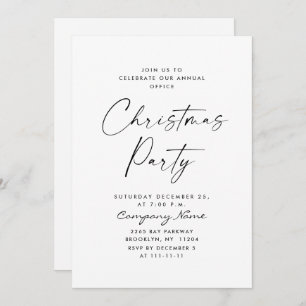 Invitación Elegante fiesta de feriado de Navidades Minimalist