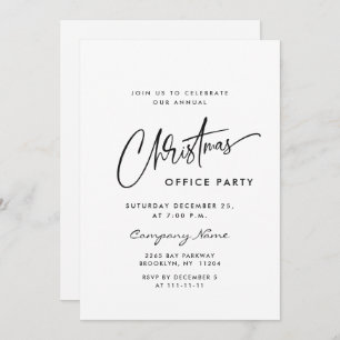 Invitación Elegante fiesta de feriado de Navidades Minimalist