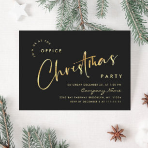 Invitación Elegante fiesta de feriado de Navidades Minimalist