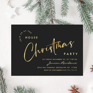 Invitación Elegante fiesta de feriado de Navidades Minimalist