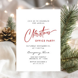 Invitación Elegante fiesta de feriado de Navidades Minimalist