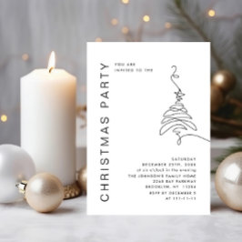 Invitación Elegante fiesta de feriado de Navidades Minimalist