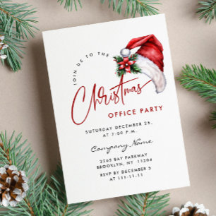 Invitación Elegante fiesta de feriado de Navidades Minimalist