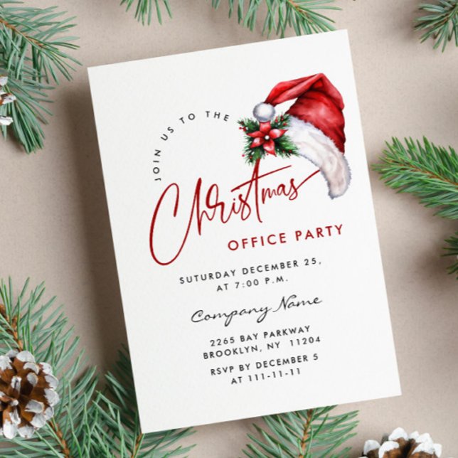 Invitación Elegante fiesta de feriado de Navidades Minimalist (Subido por el creador)