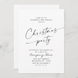 Invitación Elegante fiesta de feriado de Navidades Minimalist