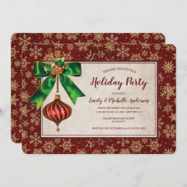 Invitación Elegante fiesta de feriado de ornamento y Purpurin