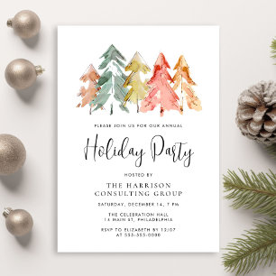 Invitación Elegante fiesta de feriado para Navidades corporat