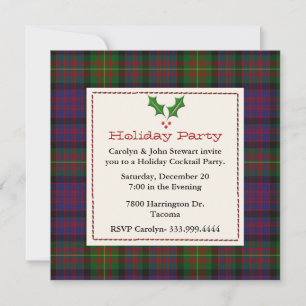 Invitación Elegante fiesta de feriado Personalizado de Carneg