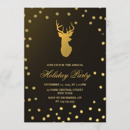 Invitación Elegante Fiesta de Fiesta de Confetti de Oro Antle