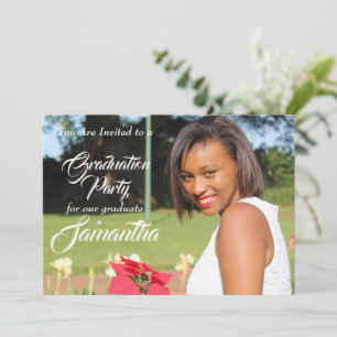 Invitación Elegante Fiesta de fotografía de graduación de tip