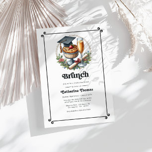 Invitación Elegante Fiesta de Graduación Brunch Retro Foto