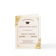 Elegante fiesta de graduación con encaje dorado y 